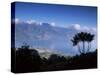 View from the San Pedro Volcano of San Pedro and Lago Atitlan (Lake Atitlan), Guatemala-Aaron McCoy-Stretched Canvas