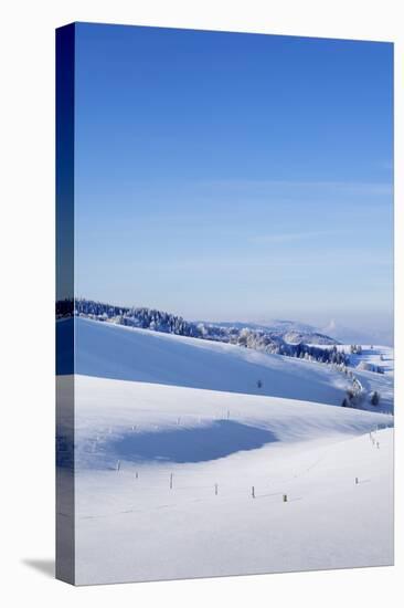 view from the Schauinsland towards Rhine plain, Black Forest, Baden-Wurttemberg, Germany-Markus Lange-Stretched Canvas