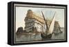 View from the Sea of the Promontory-Pietro Fabris-Framed Stretched Canvas