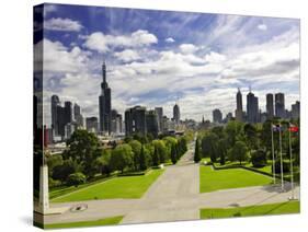 View from the Shrine of Remembrance, Melbourne, Victoria, Australia-David Wall-Stretched Canvas