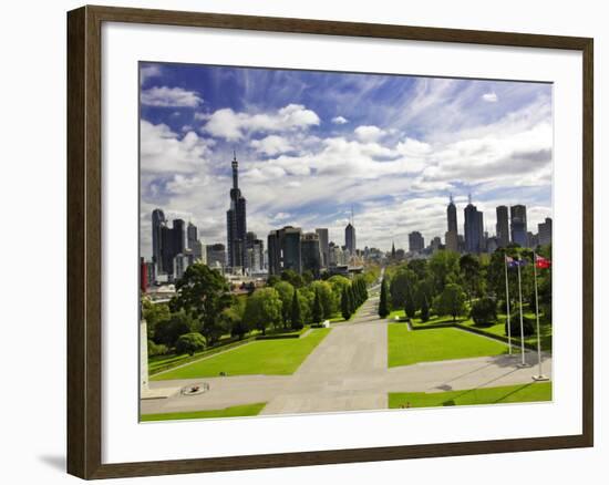 View from the Shrine of Remembrance, Melbourne, Victoria, Australia-David Wall-Framed Photographic Print