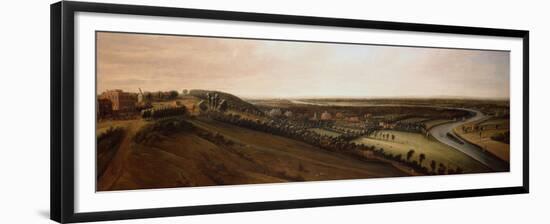 View from the side of Richmond Hill towards the Earl of Rochesters New Park-Leonard Knyff-Framed Giclee Print