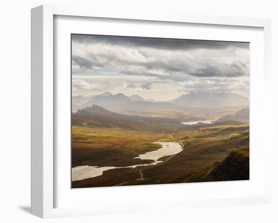 View from The Storr towards the Loch Leathan, Isle of Skye, Inner Hebrides, Scotland, United Kingdo-Karol Kozlowski-Framed Photographic Print