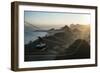 View from the Sugarloaf and the Famous Cable Car at Sunset, Rio De Janeiro, Brazil, South America-Michael Runkel-Framed Photographic Print