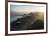 View from the Sugarloaf and the Famous Cable Car at Sunset, Rio De Janeiro, Brazil, South America-Michael Runkel-Framed Photographic Print