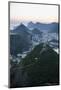 View from the Sugarloaf and the Famous Cable Car at Sunset, Rio De Janeiro, Brazil, South America-Michael Runkel-Mounted Photographic Print