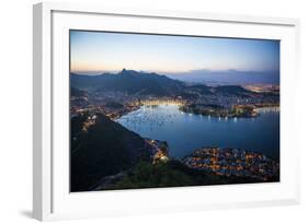 View from the Sugarloaf at Sunset, Rio De Janeiro, Brazil, South America-Michael Runkel-Framed Photographic Print