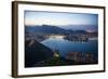 View from the Sugarloaf at Sunset, Rio De Janeiro, Brazil, South America-Michael Runkel-Framed Photographic Print