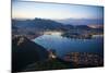 View from the Sugarloaf at Sunset, Rio De Janeiro, Brazil, South America-Michael Runkel-Mounted Photographic Print