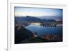 View from the Sugarloaf at Sunset, Rio De Janeiro, Brazil, South America-Michael Runkel-Framed Photographic Print