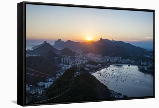 View from the Sugarloaf, Rio De Janeiro, Brazil, South America-Michael Runkel-Framed Stretched Canvas