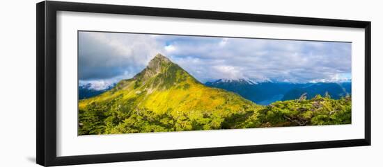 View from the summit of Mt. Verstovia, Sitka, Alaska, USA-Mark A Johnson-Framed Photographic Print