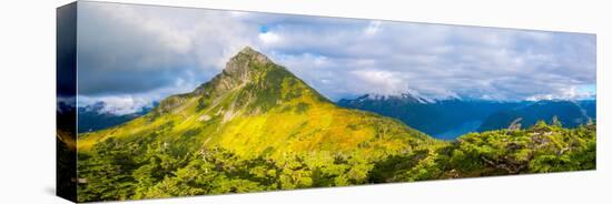 View from the summit of Mt. Verstovia, Sitka, Alaska, USA-Mark A Johnson-Stretched Canvas