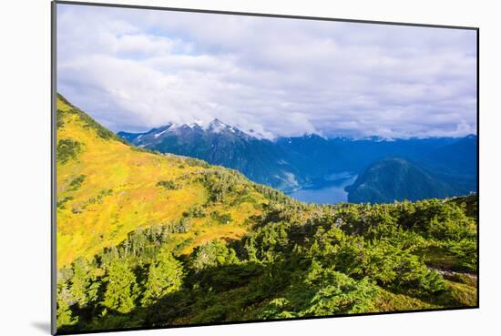 View from the summit of Mt. Verstovia, Sitka, Alaska, USA-Mark A Johnson-Mounted Photographic Print