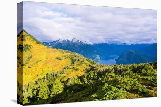 View from the summit of Mt. Verstovia, Sitka, Alaska, USA-Mark A Johnson-Stretched Canvas