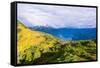 View from the summit of Mt. Verstovia, Sitka, Alaska, USA-Mark A Johnson-Framed Stretched Canvas