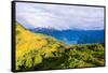 View from the summit of Mt. Verstovia, Sitka, Alaska, USA-Mark A Johnson-Framed Stretched Canvas