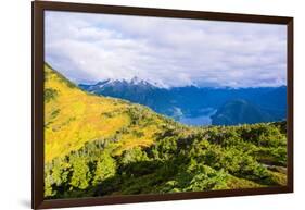 View from the summit of Mt. Verstovia, Sitka, Alaska, USA-Mark A Johnson-Framed Photographic Print