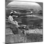 View from the Summit of the Great Pyramid, Giza, Egypt, 1905-Underwood & Underwood-Mounted Photographic Print