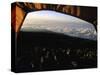 View from the Tent, Kilimanjaro-Michael Brown-Stretched Canvas