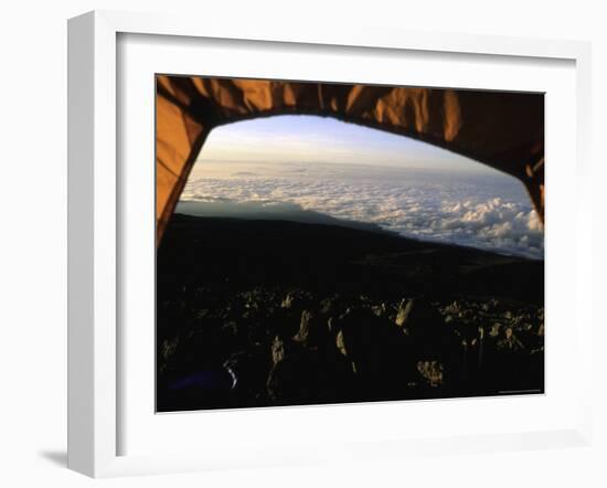 View from the Tent, Kilimanjaro-Michael Brown-Framed Photographic Print