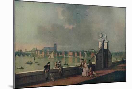 'View from the Terrace of Old Somerset House', c1770-Paul Sandby-Mounted Giclee Print
