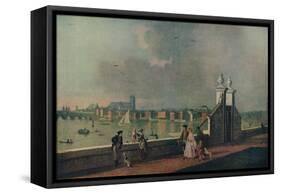 'View from the Terrace of Old Somerset House', c1770-Paul Sandby-Framed Stretched Canvas