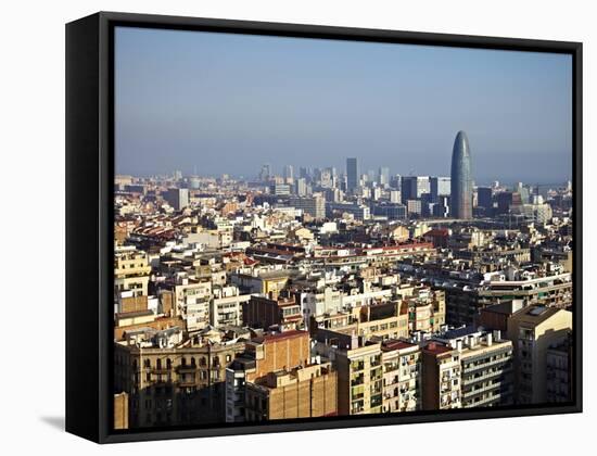 View From the Top of the Sagrada Familia, Barcelona, Catalonia, Spain, Europe-Mark Mawson-Framed Stretched Canvas