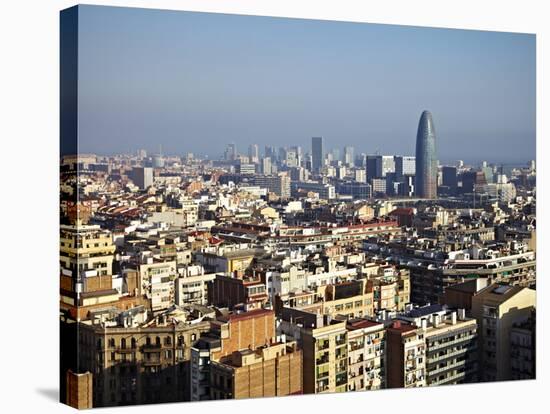 View From the Top of the Sagrada Familia, Barcelona, Catalonia, Spain, Europe-Mark Mawson-Stretched Canvas