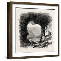 View from the Tower at Martigny, Martinach, Switzerland, the Passes of the Alps, 19th Century-null-Framed Giclee Print