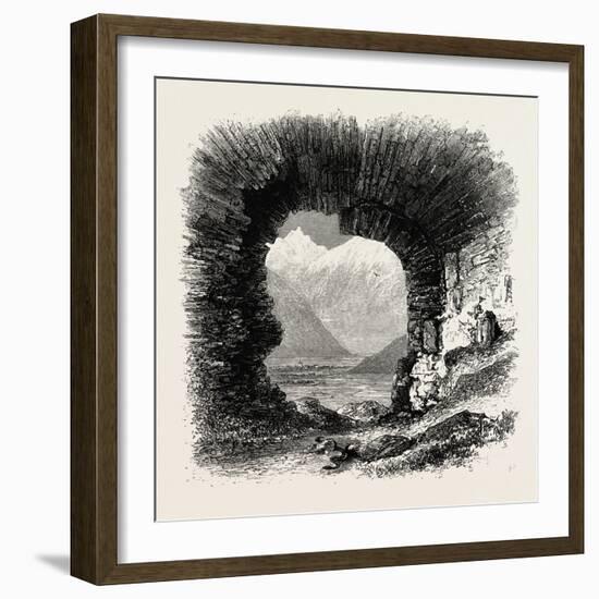 View from the Tower at Martigny, Martinach, Switzerland, the Passes of the Alps, 19th Century-null-Framed Giclee Print