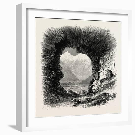 View from the Tower at Martigny, Martinach, Switzerland, the Passes of the Alps, 19th Century-null-Framed Giclee Print