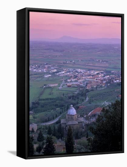 View from the Town at Sunset, Cortona, Tuscany, Italy, Europe-Patrick Dieudonne-Framed Stretched Canvas