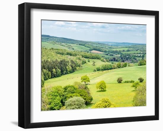 View from The Trundle, Goodwood, South Downs National Park, West Sussex, England, United Kingdom-Jean Brooks-Framed Photographic Print