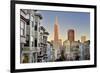 View from the Urban District of North Beach towards Transamerica Pyramid, San Francisco-null-Framed Premium Giclee Print