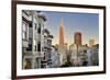 View from the Urban District of North Beach towards Transamerica Pyramid, San Francisco-null-Framed Premium Giclee Print