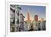 View from the Urban District of North Beach towards Transamerica Pyramid, San Francisco-null-Framed Premium Giclee Print