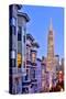 View from the Urban District of North Beach towards Transamerica Pyramid, San Francisco-null-Stretched Canvas