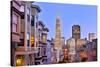 View from the Urban District of North Beach towards Transamerica Pyramid, San Francisco-null-Stretched Canvas