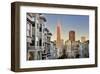 View from the Urban District of North Beach towards Transamerica Pyramid, San Francisco-null-Framed Art Print