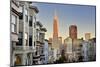 View from the Urban District of North Beach towards Transamerica Pyramid, San Francisco-null-Mounted Art Print