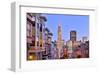 View from the Urban District of North Beach towards Transamerica Pyramid, San Francisco-null-Framed Art Print