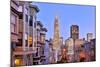 View from the Urban District of North Beach towards Transamerica Pyramid, San Francisco-null-Mounted Art Print