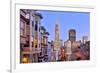 View from the Urban District of North Beach towards Transamerica Pyramid, San Francisco-null-Framed Art Print