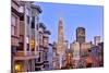 View from the Urban District of North Beach towards Transamerica Pyramid, San Francisco-null-Mounted Art Print