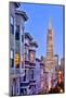 View from the Urban District of North Beach towards Transamerica Pyramid, San Francisco-null-Mounted Art Print