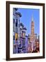 View from the Urban District of North Beach towards Transamerica Pyramid, San Francisco-null-Framed Art Print