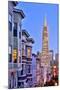 View from the Urban District of North Beach towards Transamerica Pyramid, San Francisco-null-Mounted Art Print