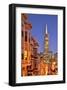 View from the Urban District of North Beach towards Transamerica Pyramid, San Francisco-null-Framed Art Print