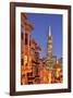 View from the Urban District of North Beach towards Transamerica Pyramid, San Francisco-null-Framed Art Print